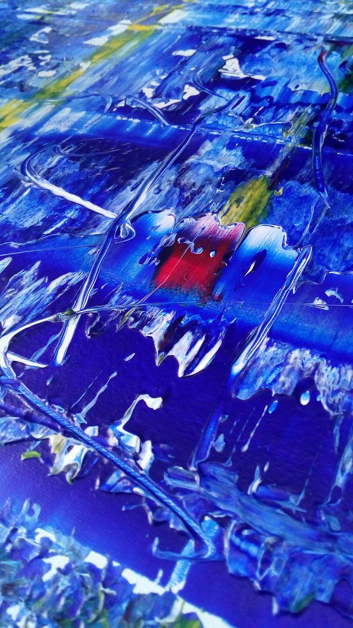 blue abstract painting